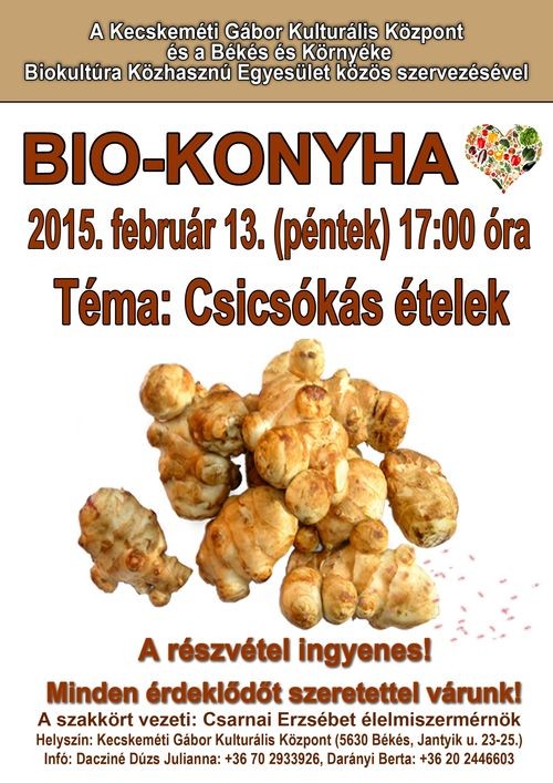Biokonyha: Csicsókás ételek - 2015. február